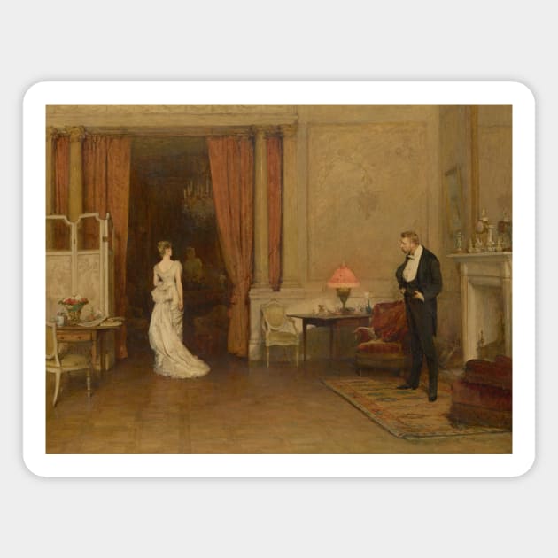 The First Cloud by William Quiller Orchardson Magnet by Classic Art Stall